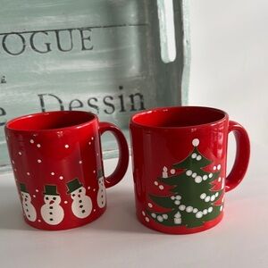 Waechtersbach W. Germany Christmas Tree and Snowman Mug (2)